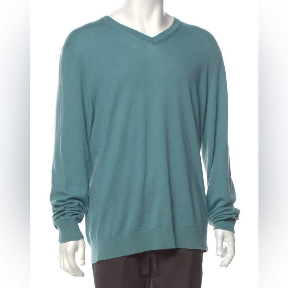 Burberry London Cashmere Blend V Neck Sweater XL